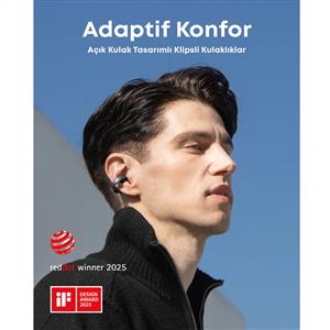 Anker Soundcore AeroClip OWS Klipsli Kulaklık - Siyah