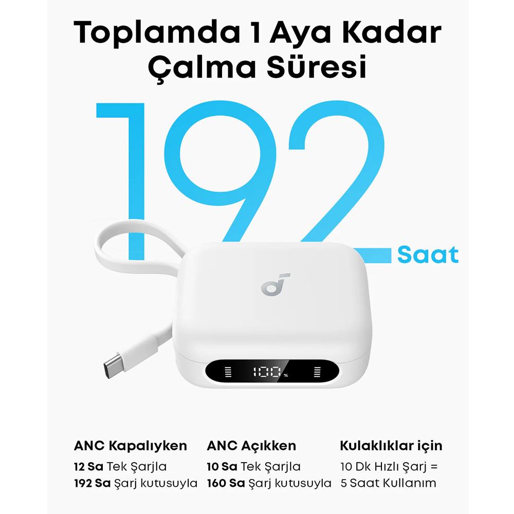 Anker Soundcore P41i TWS Kulaklık Beyaz - Vatan Bilgisayar