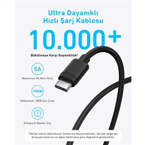 Anker 45W USB-C Şarj Cihazı + C Kablo Siyah