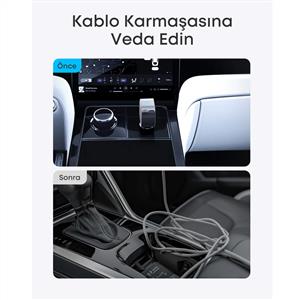 Anker Nano 75W Araç Şarjı ( 1 Usb-C Kablo + 1 Usb-C Port ) - Siyah
