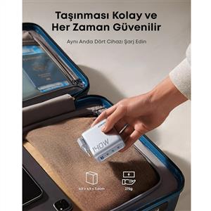 Anker 140W Laptop Şarj Cihazı + USB-C Kablo - Beyaz