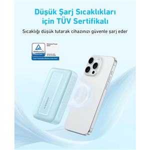 Anker Zolo Powerbank (10.000 mAh, 30W, Manyetik) - Siyah