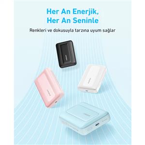 Anker Zolo Powerbank (10.000 mAh, 30W, Manyetik) - Beyaz