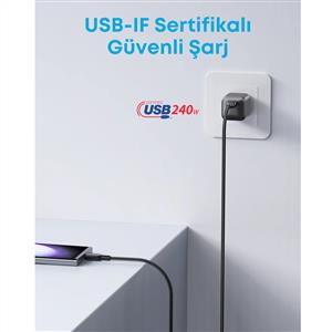 Anker Usb-C to Usb-C 1,8m 240w Kablo - Siyah