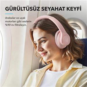 Anker SoundCore Life Q20i Kulak Üstü Bluetooth Kulaklık - Pembe