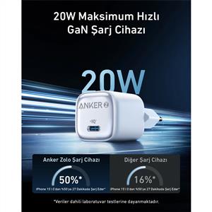 ANKER Charger 20W 1C Şarj Cihazı - Beyaz