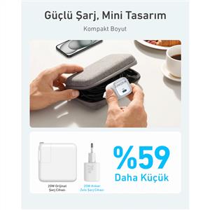 ANKER Charger 20W 1C Şarj Cihazı - Beyaz