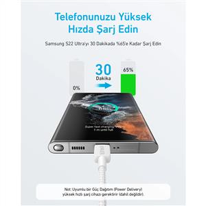 ANKER 322 USB-C to USB-C Cable Beyaz