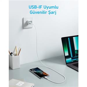 ANKER 322 USB-C to USB-C Cable Beyaz