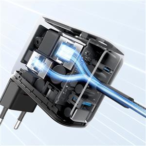 ANKER Şarj Aleti (100W, 3 Ports, Akıllı Ekran) - Gümüş
