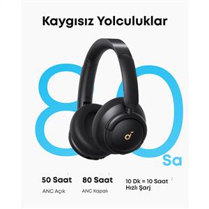 Anker SoundCore Life Q30 Kulak Üstü Bluetooth Kulaklık - Siyah