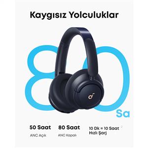 Anker SoundCore Life Q30 Kulak Üstü Bluetooth Kulaklık - Mavi