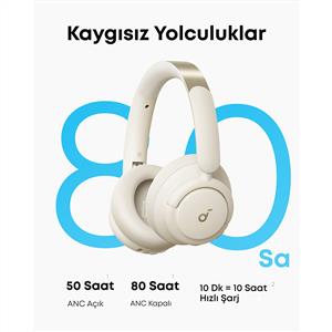 Anker SoundCore Life Q30 Kulak Üstü Bluetooth Kulaklık - Beyaz