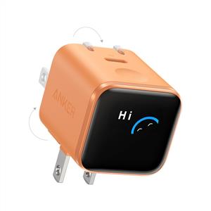Anker Nano Akıllı Ekranlı Şarj Aleti 45W - Turuncu