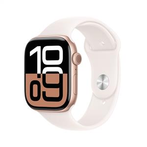 Apple Watch Series 10 GPS 42mm Rose Gold Aluminium Case with Light Blush Sport Band - M/L