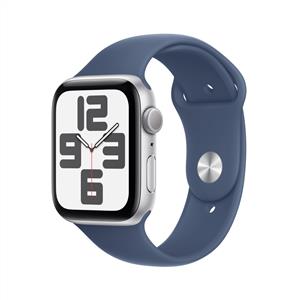 Apple Watch SE 2 GPS 44mm Silver Aluminium Case with Denim Sport Band - M/L 2024
