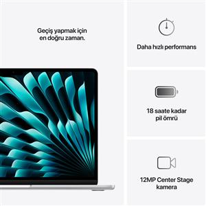 MacBook Air MC654TU/A M4 24Gb-512Gb Ssd-Liquid Retina-13.6inc-Gümüş