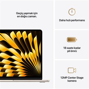 MacBook Air MC6A4TU/A M4 24Gb-512Gb Ssd-Liquid Retina-13.6inc-Yıldız Işığı