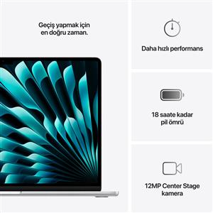 MacBook Air MW1H3TU/A M4 16Gb-512Gb Ssd-Liquid Retina-15.3inc-Gümüş