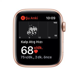 Apple Watch SE GPS, 44mm Gold Aluminium Case with Pink Sand Sport Band