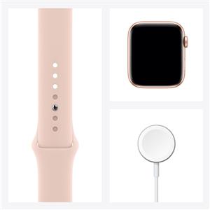Apple Watch SE GPS, 44mm Gold Aluminium Case with Pink Sand Sport Band