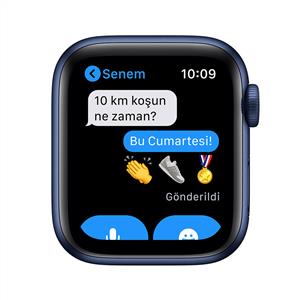 Apple Watch Series 6 GPS, 40mm Blue Aluminium Case with Deep Navy Sport Band