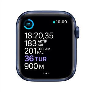 Apple Watch Series 6 GPS, 44mm Blue Aluminium Case with Deep Navy Sport Band