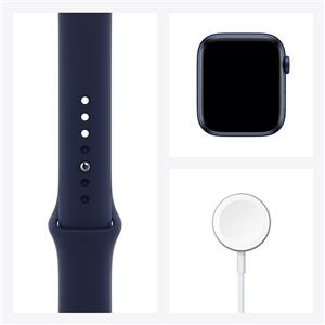 Apple Watch Series 6 GPS, 44mm Blue Aluminium Case with Deep Navy Sport Band