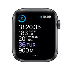 Apple Watch Series 6 GPS, 44mm Space Gray Aluminium Case with Black Sport Band