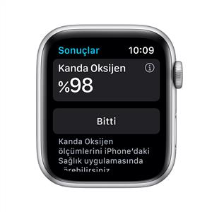 Apple Watch Series 6 GPS, 44mm Silver Aluminium Case with White Sport Band