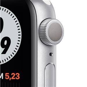 Apple Watch Nike Series 6 GPS, 40mm Silver Aluminium Case with Pure Platinum/Bla