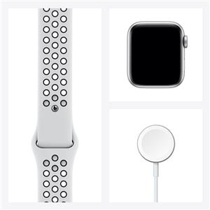 Apple Watch Nike Series 6 GPS, 40mm Silver Aluminium Case with Pure Platinum/Bla
