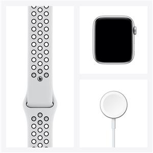 Apple Watch Nike Series 6 GPS, 44mm Silver Aluminium Case with Pure Platinum/Bla
