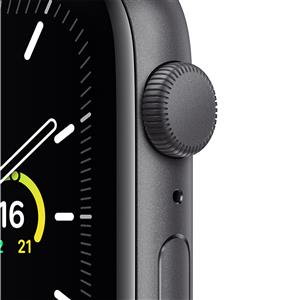 Apple Watch SE GPS, 44mm Space Gray Aluminium Case with Black Sport Band