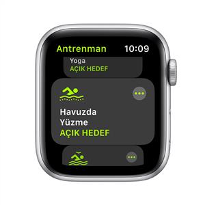 Apple Watch SE GPS, 44mm Silver Aluminium Case with White Sport Band