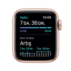 Apple Watch SE GPS, 40mm Gold Aluminium Case with Pink Sand Sport Band