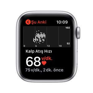 Apple Watch Nike SE GPS, 44mm Silver Aluminium Case with Pure Platinum/Black