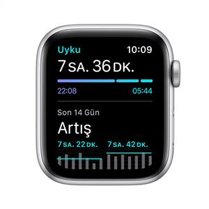 Apple Watch Nike SE GPS, 44mm Silver Aluminium Case with Pure Platinum/Black