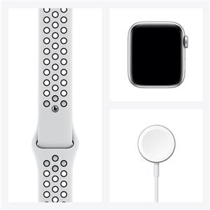 Apple Watch Nike SE GPS, 40mm Silver Aluminium Case with Pure Platinum/Black