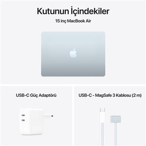 MacBook Air MC7A4TU/A M4 16Gb-256Gb Ssd-Liquid Retina-15.3 inc-Gök Mavisi