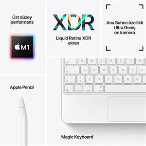 iPad Pro 5.Nesil 128GB WIFI+Cellular 12.9'' Retina Ekran iPadOS Tablet  Silver