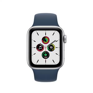 Apple Watch SE GPS, 44mm Silver Aluminium Case with Abyss Blue Sport Band