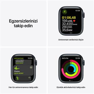 Apple Watch Series 7 GPS, 41mm Midnight Aluminium Case with Midnight Sport Band