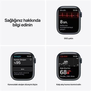 Apple Watch Series 7 GPS, 41mm Midnight Aluminium Case with Midnight Sport Band