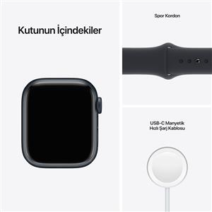 Apple Watch Series 7 GPS, 41mm Midnight Aluminium Case with Midnight Sport Band