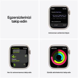 Apple Watch Nike Series 7 GPS, 41mm Starlight Aluminium Case with Pure Platinum