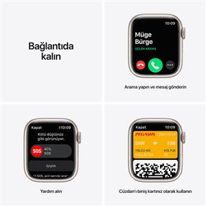 Apple Watch Nike Series 7 GPS, 41mm Starlight Aluminium Case with Pure Platinum