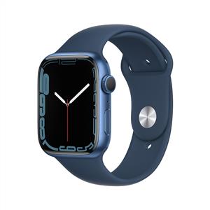 Apple Watch Series 7 GPS, 45mm Blue Aluminium Case with Abyss Blue Sport Band