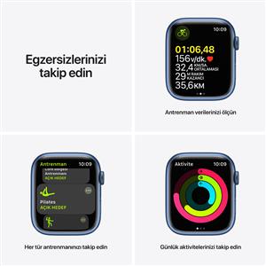 Apple Watch Series 7 GPS, 45mm Blue Aluminium Case with Abyss Blue Sport Band