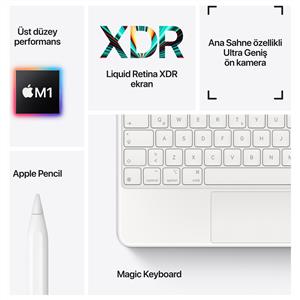 iPad Pro 5.Nesil 1TB WIFI 12.9'' Retina Ekran iPadOS Tablet  Silver